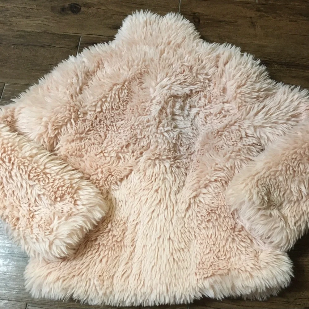 Pink Faux Fur Jacket NWT L(10/12)